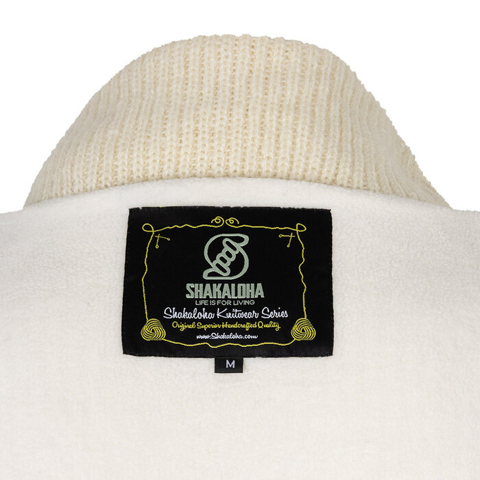 Shakaloha Chaleco de lana con botones para hombre Macq Cream