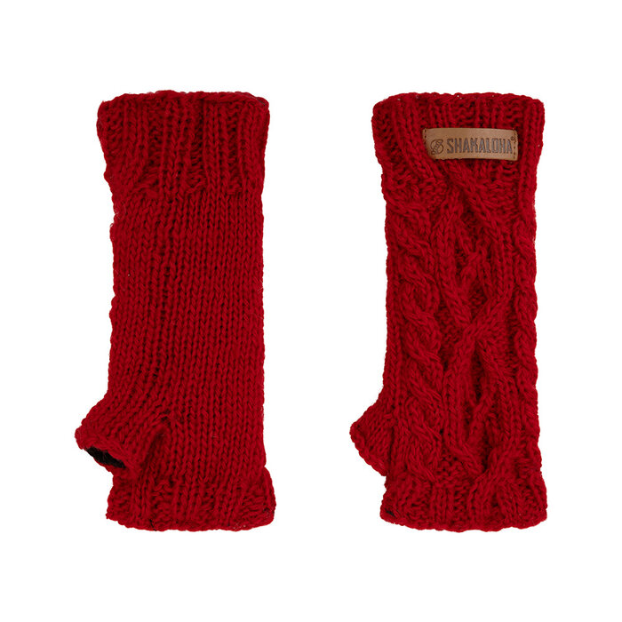 Shakaloha Wollgestrickter Handwärmer Loader Rot