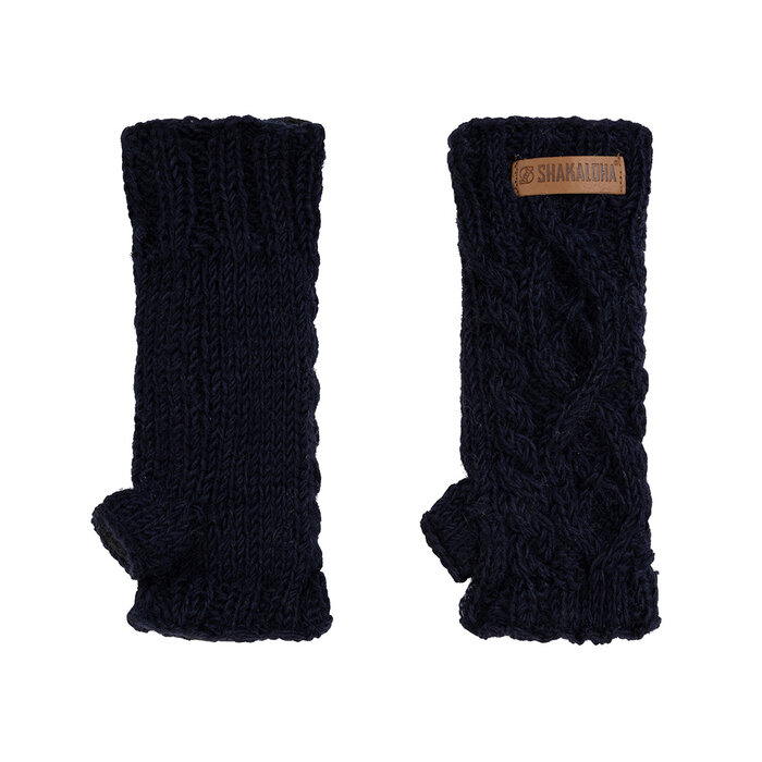 Shakaloha Wollgestrickter Handwärmer Loader Blau