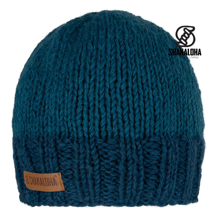 Shakaloha Bonnet Boost en laine couleur pétrole