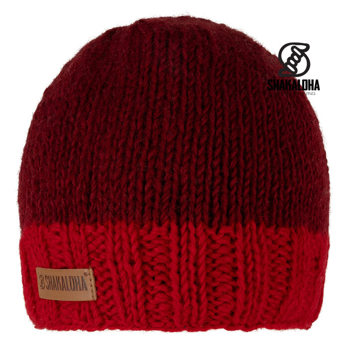 Shakaloha Gestrickte Wollmütze Boost Beanie Rot