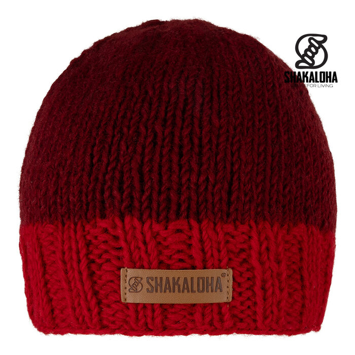 Shakaloha Bonnet Boost rouge en laine tricotée