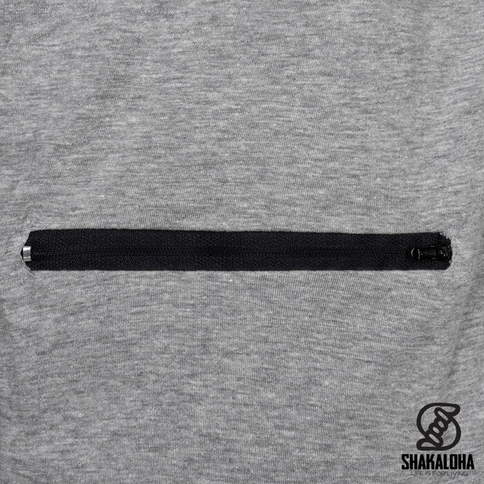 Shakaloha Shakaloha Gebreid Wollen Vest Splendor ZH Grijs met Katoenen Voering en Afneembare Capuchon - Man/Uni - Handgemaakt in Nepal van Schapenwol