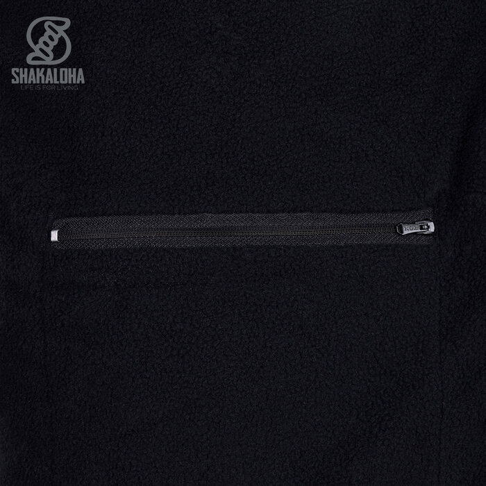 Shakaloha M Creek BeigeAntra – handgebreid wollen heren vest met fleece voering en capuchon (Made in Nepal)