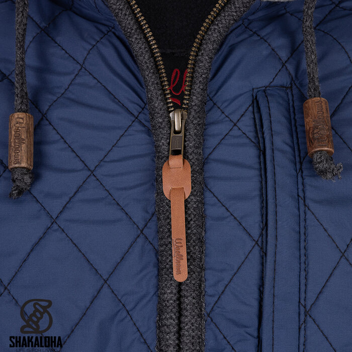 Shakaloha Shakaloha M Trail Wollen Vest BeigeBlauw met Nylon Borstpaneel