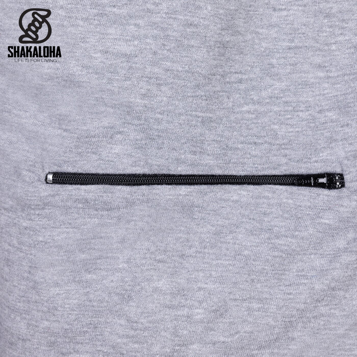 Shakaloha Shakaloha M Waus Azul-Blanco — chaqueta de lana tejida a mano con capucha desmontable y forro de jersey de algodón