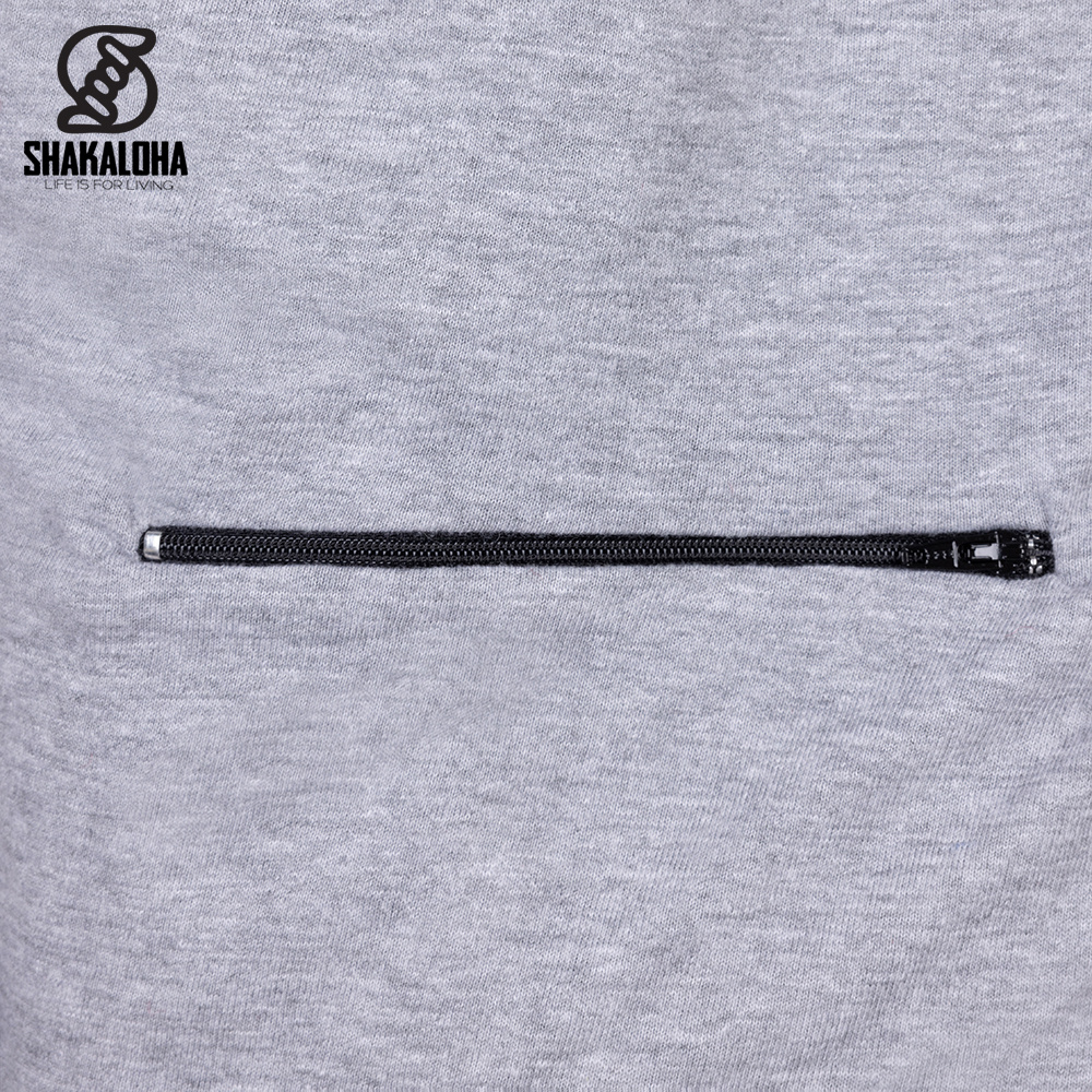 Shakaloha Shakaloha M Waus Blau-Weiß — handgestrickte Wolljacke mit abnehmbarer Kapuze und Baumwolljersey-Futter