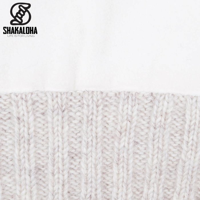 Shakaloha Cárdigan de punto Shakaloha Chuck Ziphood beige crema con forro polar y capucha desmontable - Hombre/Unisex - Hecho a mano en Nepal con lana de oveja