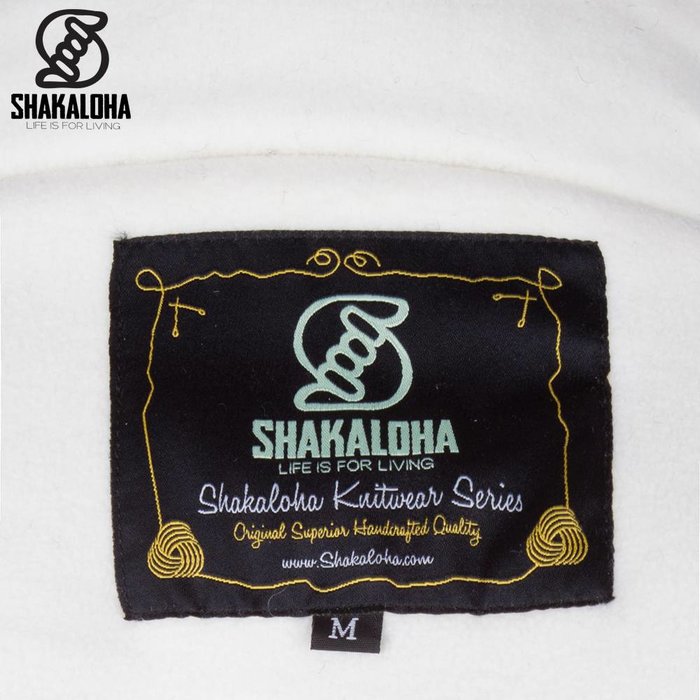 Shakaloha Cárdigan de punto Shakaloha Chuck Ziphood beige crema con forro polar y capucha desmontable - Hombre/Unisex - Hecho a mano en Nepal con lana de oveja