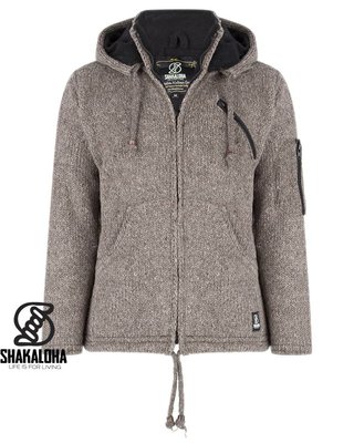 Shakaloha Capucha Crush Ziphood marrón claro