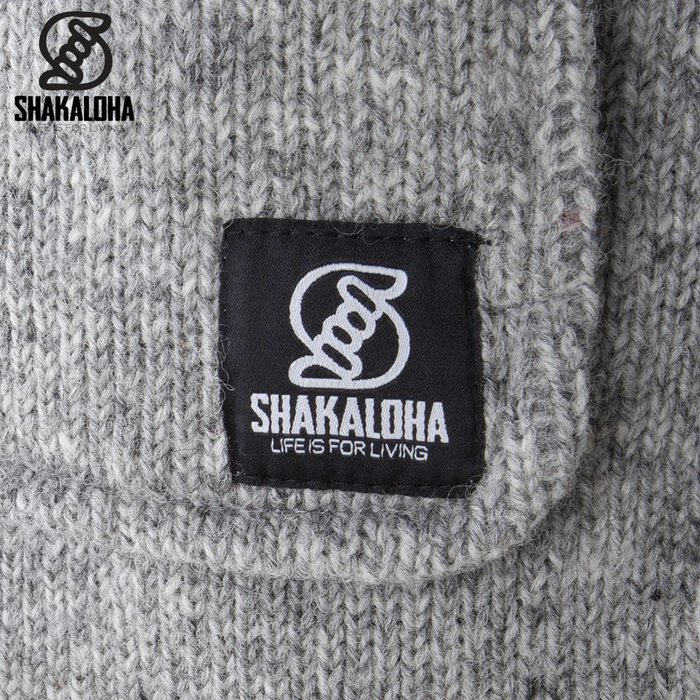 Shakaloha Shakaloha Gebreid Wollen Vest Cody Grijs met Fleece Voering en Afneembare Capuchon - Dames - Handgemaakt in Nepal van Schapenwol