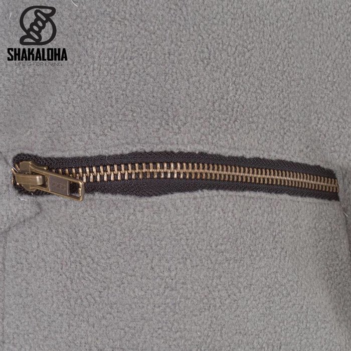 Shakaloha Chaleco de punto de lana Shakaloha Cody Gray con forro polar y capucha desmontable para mujer. Hecho a mano en Nepal con lana de oveja.