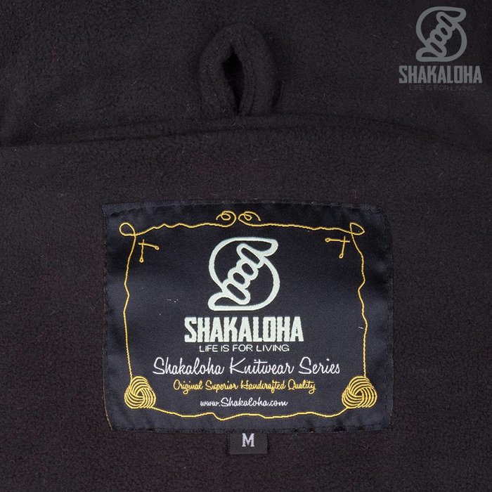 Shakaloha Chaleco de punto de lana Shakaloha Baltonic antracita con forro polar y capucha desmontable - Mujer - Hecho a mano en Nepal con lana de oveja