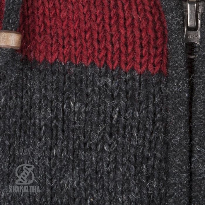 Shakaloha Shakaloha Gestrickte Wollweste Patch NH Mehrfarbiges Fell mit Fleecefutter und Kapuze mit Innenkragen – Herren/Uni – Handgefertigt in Nepal aus Schafwolle