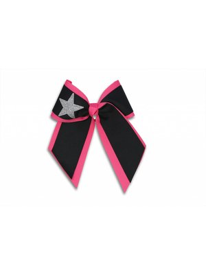 Pizzazz Cheerleader Hairbow zwart/roze