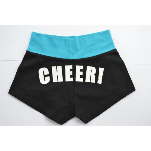 Dansgirl CHEER! short zwart/turquoise 110/116