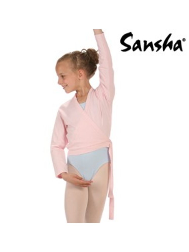 Sansha Zwart balletvestje Candy wikkel model