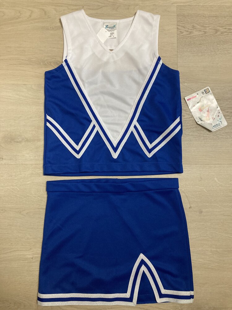 Pizzazz Cheerleading Uniform Rok + Top (BLAUW 152/158)