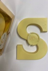 White chocolate letter