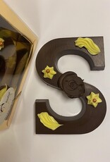 Dark chocolate letter with lemon filling