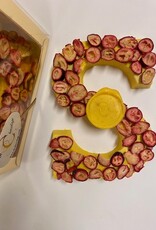 Orange cranberry chocolate letter