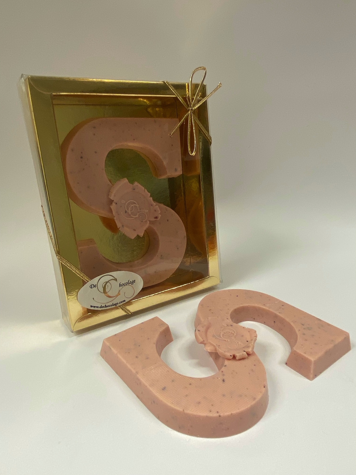 Chocolate letter with rose
