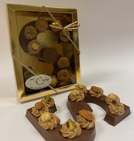 chocoladeletter melk vegan met toefjes