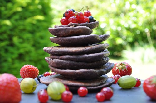 PANCAKES MIT PURPLE CORN