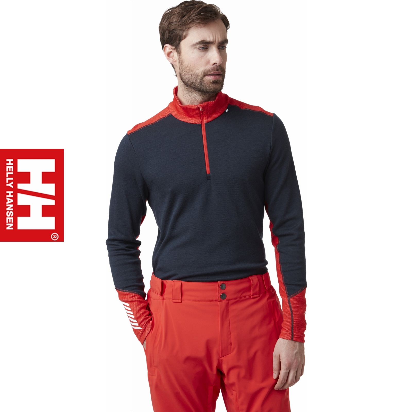 Lifa merino heren thermoshirt 1/2 zip