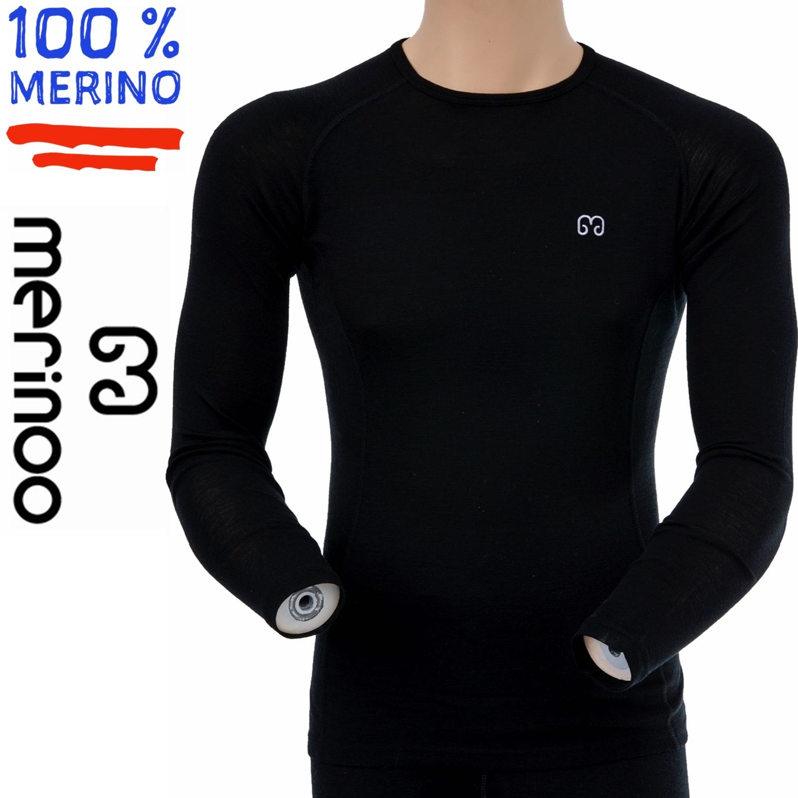 Merinoo | 200 | Thermoshirt voor mannen - 100% merinowollen thermokleding