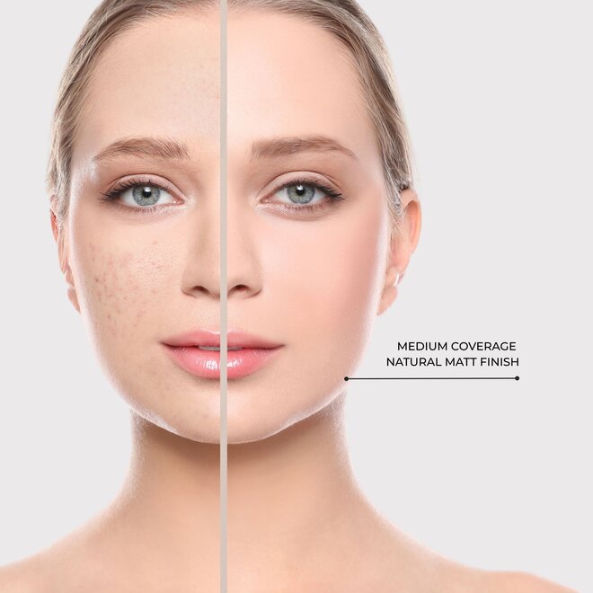 LAVERTU Colour Adapting Foundation Navulling Set - Duurzame navulling van de talkvrije, verzorgende foundation met vitamine E en een zachte, diervriendelijke foundationkwast.