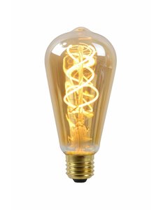 Lucide Filament Led lamp Amber Glas