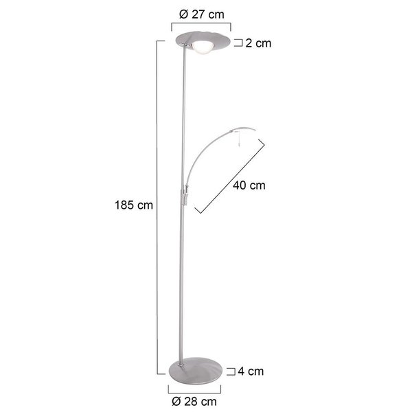 Steinhauer Vloerlamp Uplighter Zenith Led