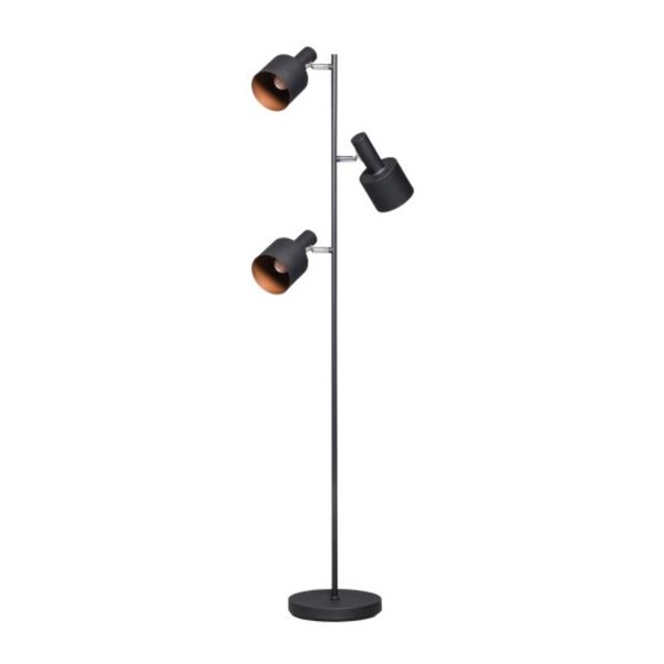 Ik denk dat ik ziek ben Groet sarcoom Moderne matte zwarte staande leeslamp Sledge met 3 verstelbare lampen -  Light Collection