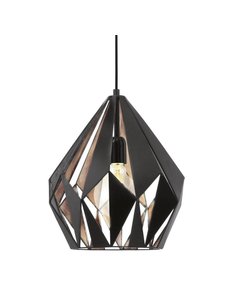 Eglo Hanging lamp Carlton 1 Black-Copper 31 cm