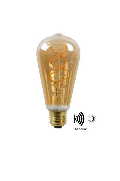 Filament Led lamp van watt Amber met dag en nacht sensor - Light