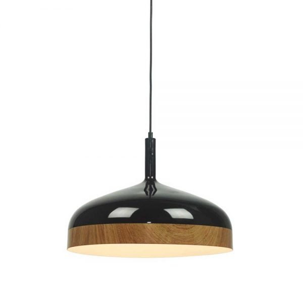 Licht &  Wonen Hanglamp Moondrop  met hout 45 cm