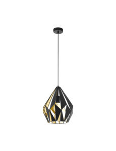 Eglo Pendant lamp Carlton 1 Black-Gold