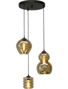 Master Light Quinto Round 3-light pendant lamp