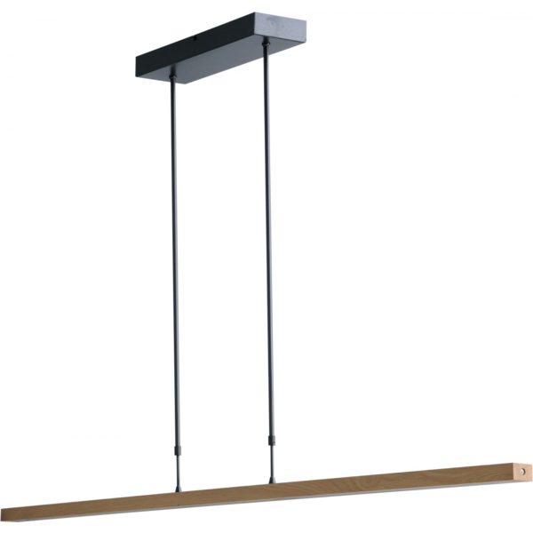 Master Light Hanglamp Eiken Naturel met zwart nikkel