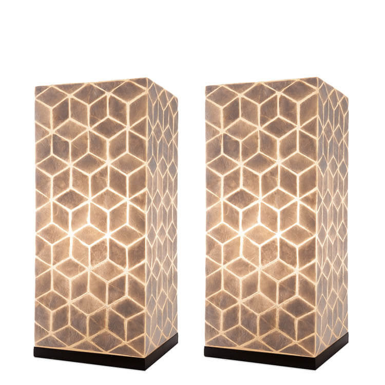 stout Vertrek naar Hopelijk Tafellamp Cubes vierkant met hoogte 30 of 40 cm - Light Collection