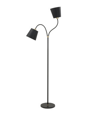 HighLight  Texas Floor Lamp Black-Gold 2-light