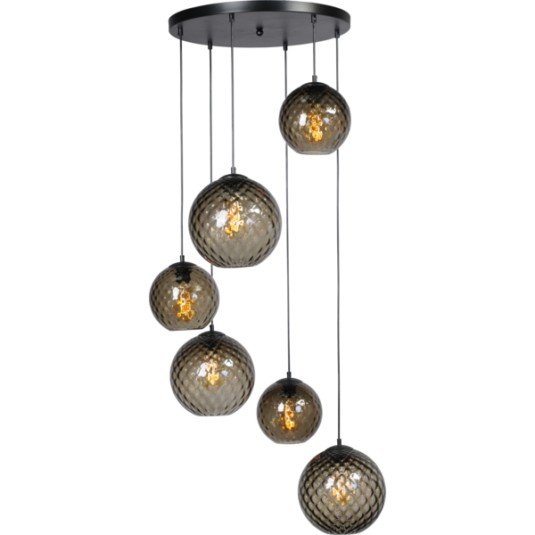 Master Light Baloton 6-light round pendant lamp