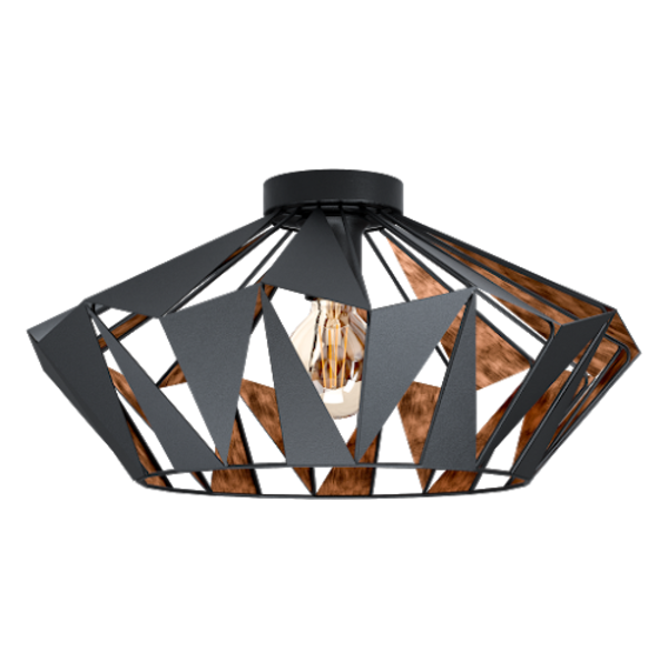 mooi Voorkomen Dezelfde Plafondlamp Carlton 6 zwart-koper - Light Collection