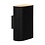 Lucide Wall lamp Ovalis Black-Gold