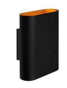 Lucide Ovalis Black-Gold Wall Lamp