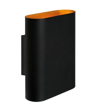 Lucide Ovalis Black-Gold Wall Lamp