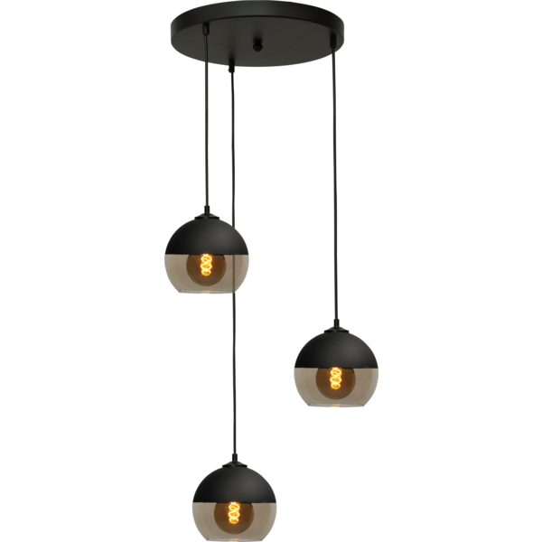 Master Light Hanging lamp Opaco 3 lights round