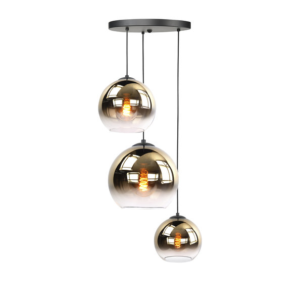 HighLight  Hanglamp  Fantasy Globe Gold rond 3  lichts