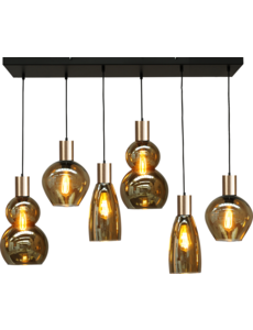 Master Light Bounty 6-light zigzag pendant lamp